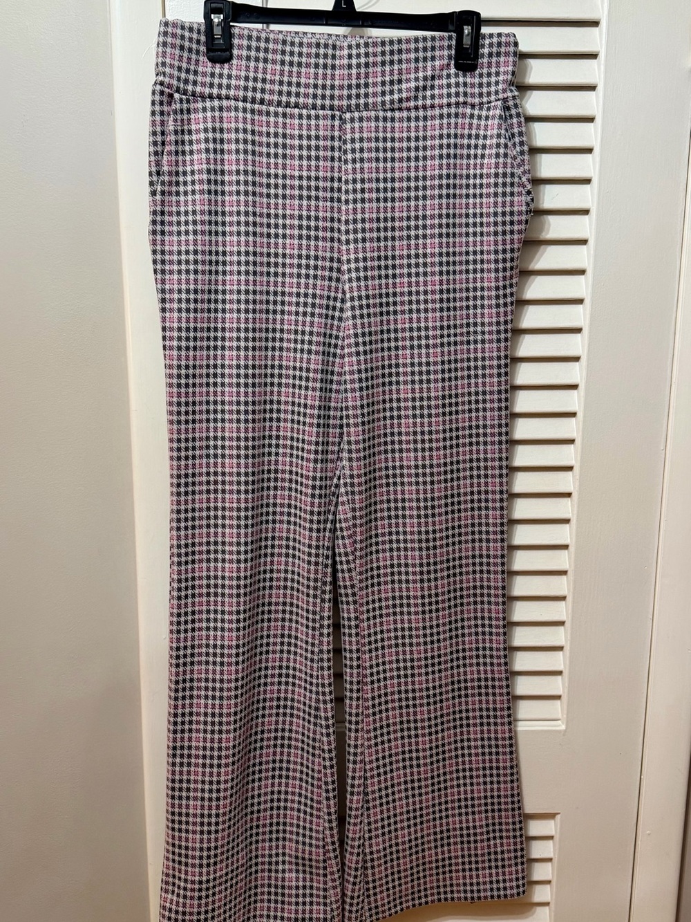 ALLOY Pink & Black Checked Wide-Leg Pants